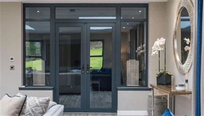 Aluminiowe francuskie drzwi zewnętrzne