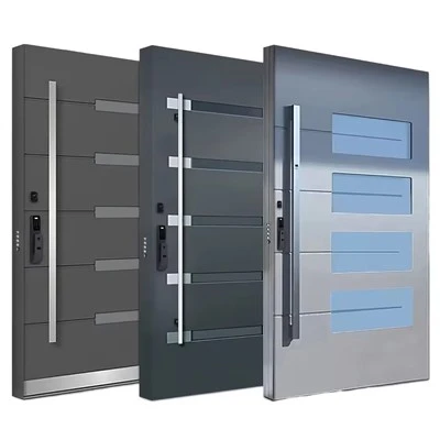 Nowoczesne drzwi wejściowe otwierane skrzydłowo drewno stop aluminium metalowe żelazne zewnętrzne drzwi antywłamaniowe drzwi zewnętrzne do domów